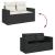 Set mobilier de grădină cu perne, 6 piese, negru, poliratan GartenMobel Dekor