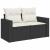 Set canapele de grădină cu perne, 7 piese, negru, poliratan GartenMobel Dekor
