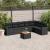 Set mobilier de grădină cu perne, 8 piese, negru, poliratan GartenMobel Dekor