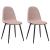 Scaune de bucătărie, 2 buc., roz, catifea GartenMobel Dekor
