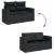 Set canapele de grădină cu perne, 11 piese, negru, poliratan GartenMobel Dekor