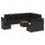 Set canapele de grădină cu perne, 11 piese, negru, poliratan GartenMobel Dekor