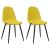 Scaune de bucătărie, 2 buc., galben muștar, catifea GartenMobel Dekor