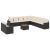 Set canapele de grădină, 12 piese, cu perne, negru, poliratan GartenMobel Dekor