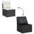 Set mobilier de grădină cu perne, 8 piese, negru, poliratan GartenMobel Dekor