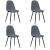 Scaune de bucătărie, 4 buc., gri închis, catifea GartenMobel Dekor