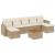 Set canapele de grădină, 8 piese, cu perne, bej, poliratan GartenMobel Dekor