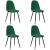 Scaune de bucătărie, 4 buc., verde închis, catifea GartenMobel Dekor