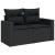 Set canapele de grădină cu perne, 11 piese, negru, poliratan GartenMobel Dekor