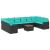 Set canapele de grădină cu perne, 11 piese, negru, poliratan GartenMobel Dekor