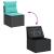 Set canapele de grădină cu perne, 11 piese, negru, poliratan GartenMobel Dekor
