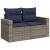 Set canapele de grădină cu perne, 11 piese, gri, poliratan GartenMobel Dekor