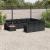 Set canapele de grădină cu perne, 11 piese, negru, poliratan GartenMobel Dekor