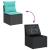 Set canapele de grădină cu perne, 11 piese, negru, poliratan GartenMobel Dekor