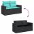 Set canapele de grădină cu perne, 11 piese, negru, poliratan GartenMobel Dekor