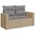 Set canapele de grădină, 11 piese, cu perne, bej, poliratan GartenMobel Dekor