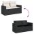Set mobilier de grădină cu perne, 14 piese, negru, poliratan GartenMobel Dekor
