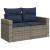 Set mobilier de grădină cu perne, 14 piese, gri, poliratan GartenMobel Dekor