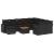 Set canapele de grădină cu perne, 11 piese, negru, poliratan GartenMobel Dekor
