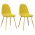 Scaune de bucătărie, 2 buc., galben muștar, catifea GartenMobel Dekor