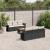 Set canapele de grădină cu perne, 7 piese, negru, poliratan GartenMobel Dekor