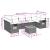 Set mobilier de grădină cu perne, 8 piese, negru, poliratan GartenMobel Dekor