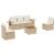 Set canapele de grădină cu perne, 6 piese, bej, poliratan GartenMobel Dekor