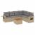 Set canapele de grădină, 7 piese, cu perne, bej, poliratan GartenMobel Dekor