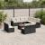 Set canapele de grădină, 12 piese, cu perne, negru, poliratan GartenMobel Dekor