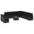Set canapele de grădină, 12 piese, cu perne, negru, poliratan GartenMobel Dekor