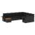 Set canapele de grădină cu perne, 10 piese, negru, poliratan GartenMobel Dekor