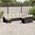 Set canapele de grădină cu perne, 10 piese, negru, poliratan GartenMobel Dekor