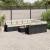 Set canapele de grădină cu perne, 11 piese, negru, poliratan GartenMobel Dekor