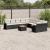 Set canapele de grădină cu perne, 11 piese, negru, poliratan GartenMobel Dekor