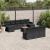 Set canapele de grădină cu perne, 11 piese, negru, poliratan GartenMobel Dekor