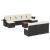 Set canapele de grădină cu perne, 11 piese, negru, poliratan GartenMobel Dekor