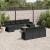 Set canapele de grădină cu perne, 11 piese, negru, poliratan GartenMobel Dekor
