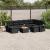 Set canapele de grădină cu perne, 10 piese, negru, poliratan GartenMobel Dekor