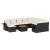 Set canapele de grădină cu perne, 11 piese, negru, poliratan GartenMobel Dekor