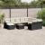 Set canapele de grădină cu perne, 11 piese, negru, poliratan GartenMobel Dekor