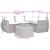 Set mobilier de grădină cu perne, 5 piese, negru, poliratan GartenMobel Dekor