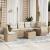 Set canapele de grădină, 7 piese, cu perne, bej, poliratan GartenMobel Dekor