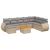 Set canapele de grădină, 9 piese, cu perne, bej, poliratan GartenMobel Dekor