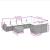 Set canapele de grădină cu perne, 10 piese, negru, poliratan GartenMobel Dekor