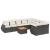 Set canapele de grădină cu perne, 10 piese, negru, poliratan GartenMobel Dekor