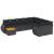 Set canapele de grădină cu perne, 10 piese, negru, poliratan GartenMobel Dekor