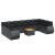 Set canapele de grădină cu perne, 11 piese, negru, poliratan GartenMobel Dekor