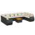 Set canapele de grădină cu perne, 11 piese, negru, poliratan GartenMobel Dekor