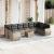 Set canapele de grădină cu perne, 11 piese, gri, poliratan GartenMobel Dekor