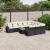Set canapele de grădină cu perne, 11 piese, negru, poliratan GartenMobel Dekor